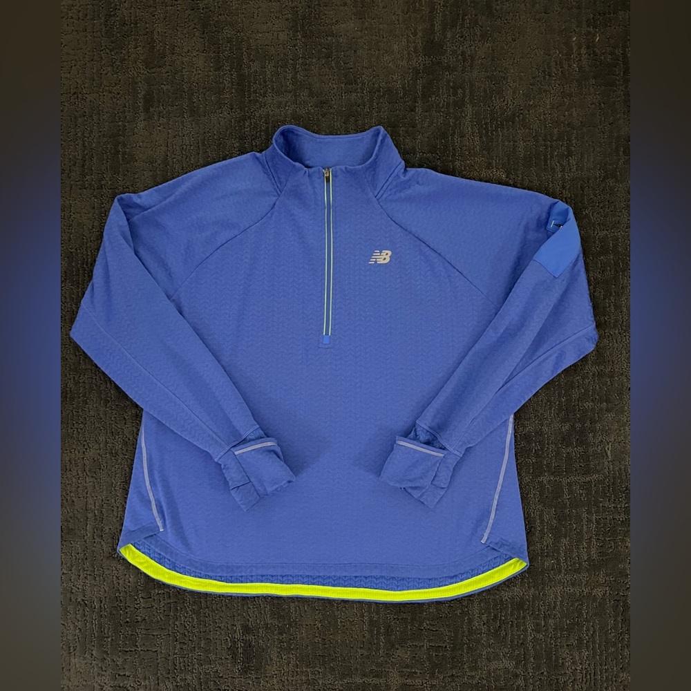 New Balance Heat Grid Half Zip - Women’s 2XL - Bright Lapis Heather